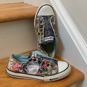 Ed Hardy Converse Style Slip On Sneakers